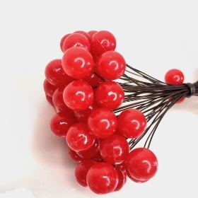 Red Double Ended Holly Berry 12cm x 50