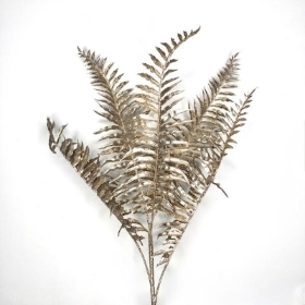 Champagne Glitter Fern 75cm