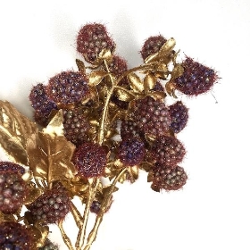 Gold Christmas Dark Mulberry Spray 116cm