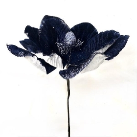 Navy Velvet Magnolia 20cm