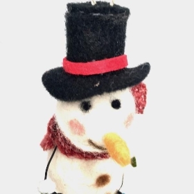 Felt Snowman Hanging Decoration 16cm