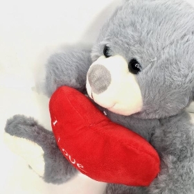 Grey I Love You Teddy 20cm