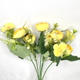 Yellow Ranunculus Bush 29cm