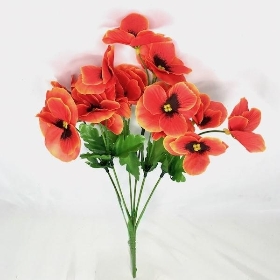 Orange Pansy Bush 34cm