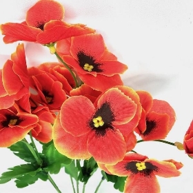 Orange Pansy Bush 34cm