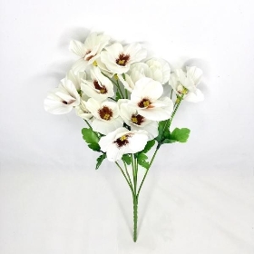 White Pansy Bush 34cm