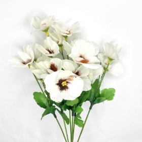 White Pansy Bush 34cm