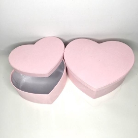 Pink Velvet Hat Box Set Of 2