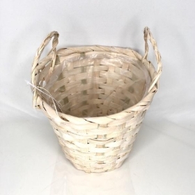 White Bamboo Basket 15cm