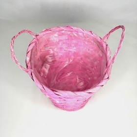 Pink Bamboo Basket 15cm