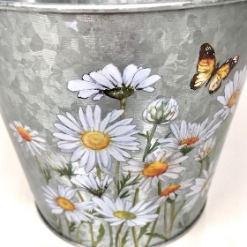 Daisy Zinc Pot 11.5cm