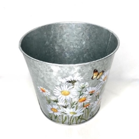 Daisy Zinc Pot 11.5cm