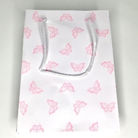 Pink Butterfly Bag 25cm x 10