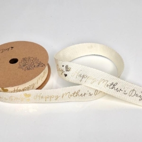 Happy Mothers Day Ribbon 19mm