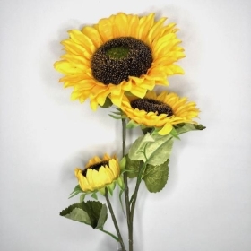 Yellow Sunflower Spray 95cm