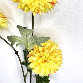 Yellow Pom Pom Chrysanthemum 70cm