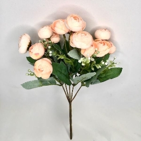 Peach Ranunculus Bush 30cm