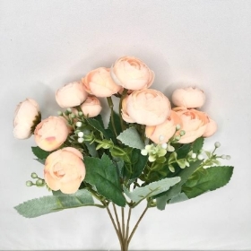 Peach Ranunculus Bush 30cm