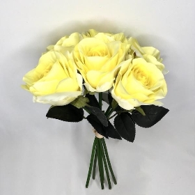 Pale Yellow Rose Bundle 30cm