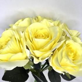 Pale Yellow Rose Bundle 30cm