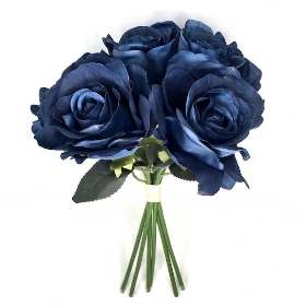 Navy Blue Rose Bundle 30cm