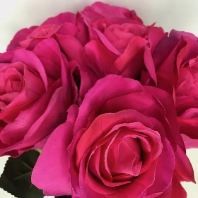 Bright Pink Rose Bundle 30cm