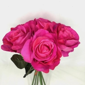 Bright Pink Rose Bundle 30cm