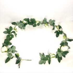 Ivory Rose Garland 180cm