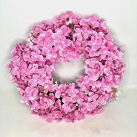 Cerise Hydrangea Wreath 40cm