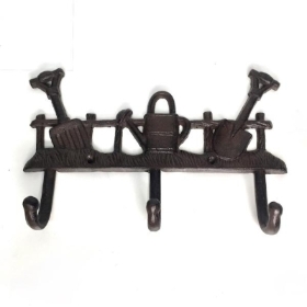 Cast Iron Garden Coat Hook 25cm