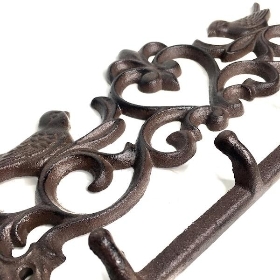 Cast Iron Bird Coat Hanger 31cm