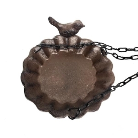 Cast Iron Bird Feeder & Chain 15cm