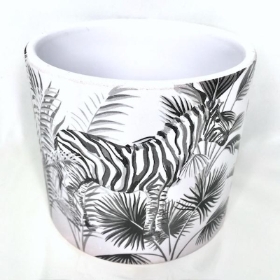 Black & White Zebra Pot 11cm