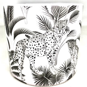 Black & White Cheetah Pot 11cm