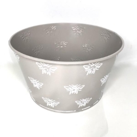 Grey Bee Zinc Planter 11cm