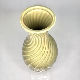 Green Ceramic Swirl Vase 41cm