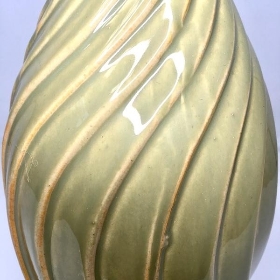 Green Ceramic Swirl Vase 41cm