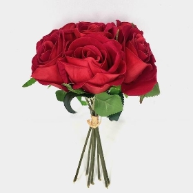 Red Velvet Rose Bundle 25cm