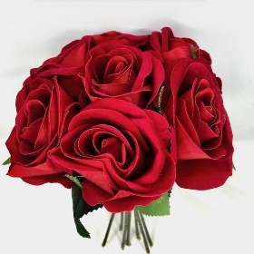 Red Velvet Rose Bundle 25cm