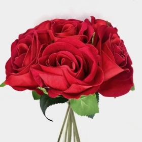 Red Velvet Rose Bundle 25cm