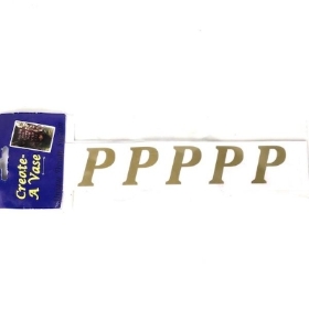 Gold Vinyl Letter P