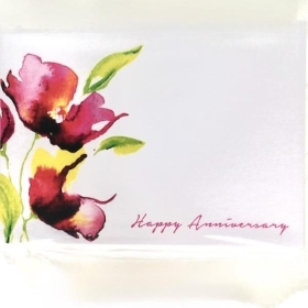 Anniversary Watercolour Flower Small Florist Cards