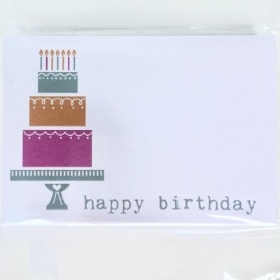 Happy Birthday Cake Small Florist Cards