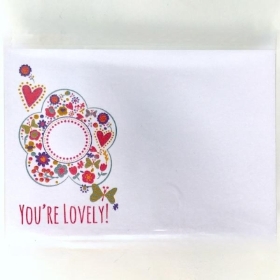 You're Lovely Patterned Flower Small Florist Cards