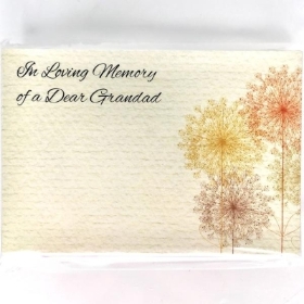 In Loving Memory Dried Flowers Small Florist Cards