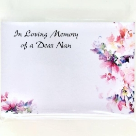 In Loving Memory Nan Watercolour Small Florist Cards