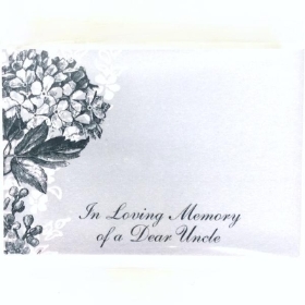 In Loving Memory Uncle Hydrangea Small Florist Cards