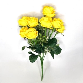 Yellow Rose & Berry Bush 39cm