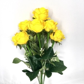 Yellow Rose & Berry Bush 39cm