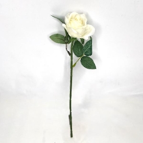 Ivory Single Rose 28cm